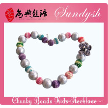 Unique Handmade Fashion Silver Chunky Bead Kids Necklace